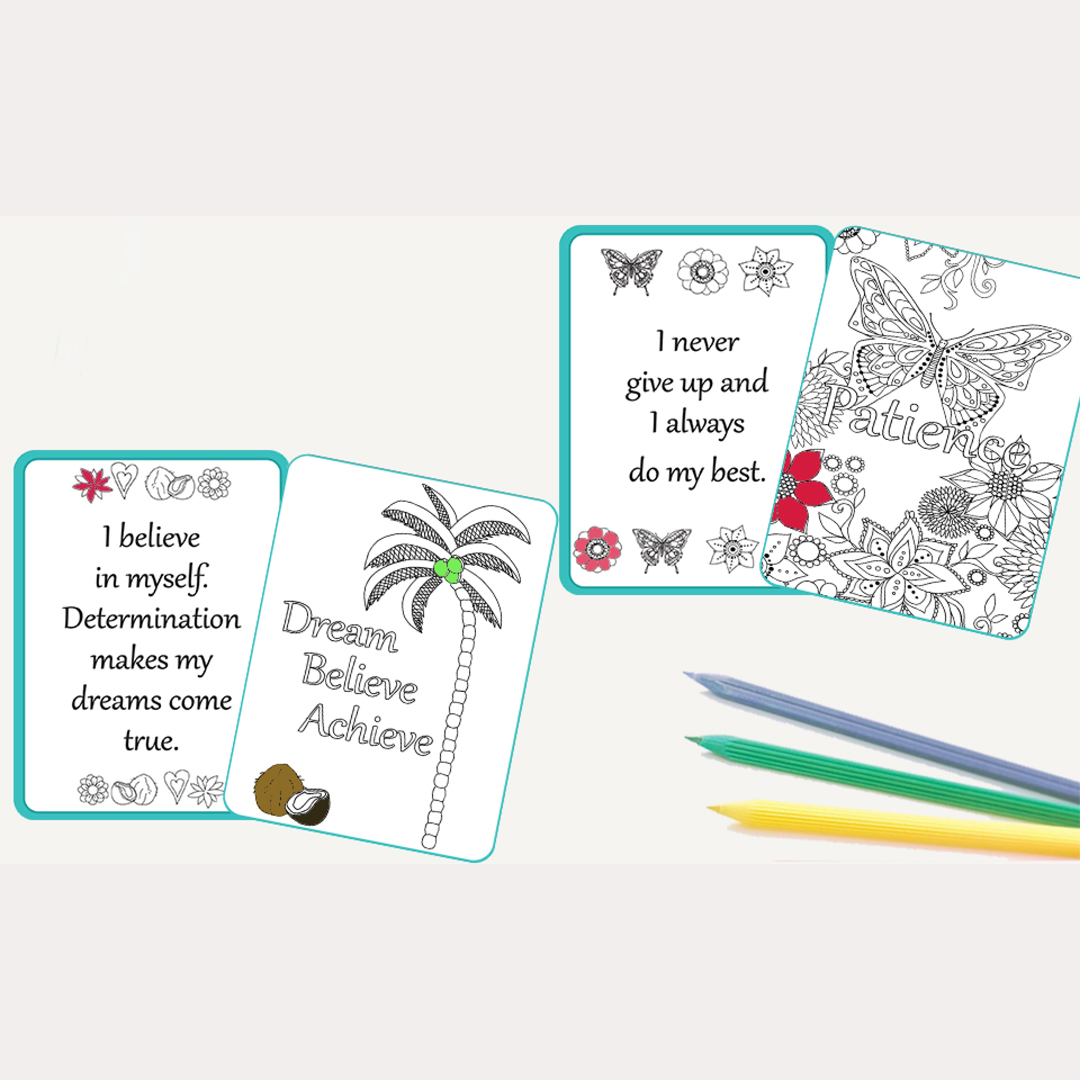 Mindfulness Colouring Cards with Affirmations - Image 9
