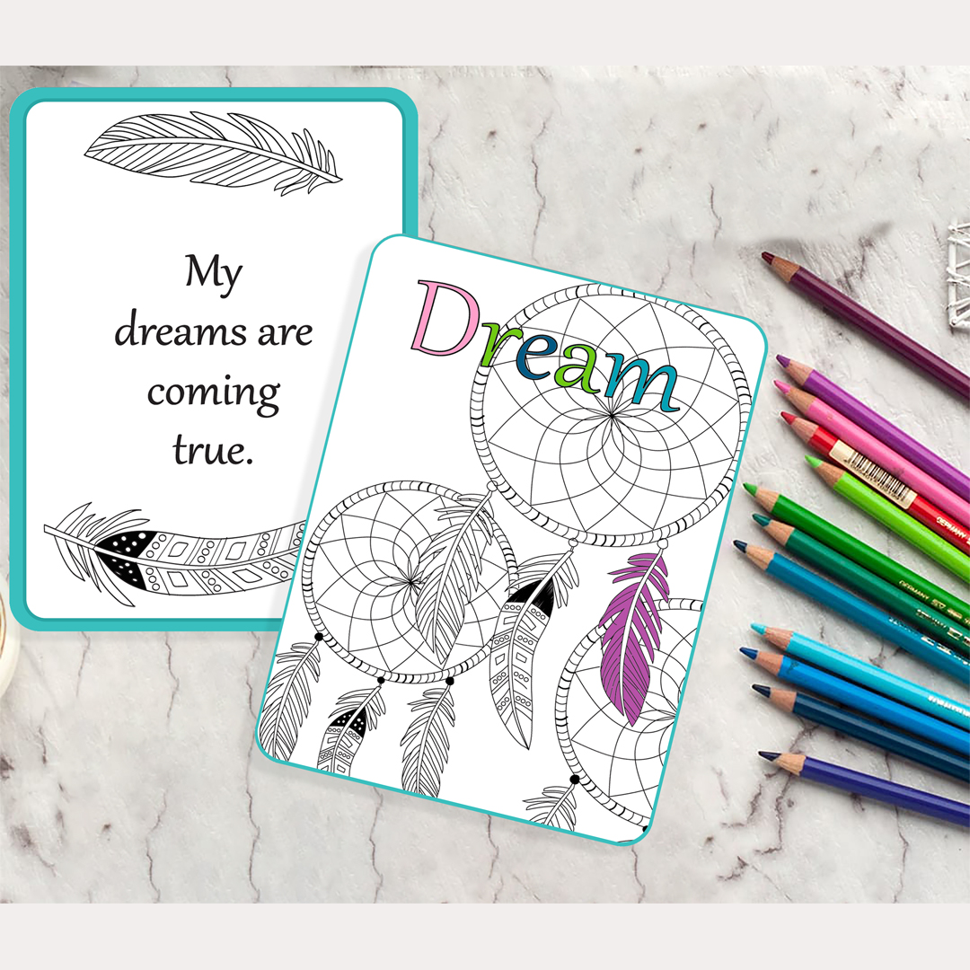 Mindfulness Colouring Cards with Affirmations - Image 16