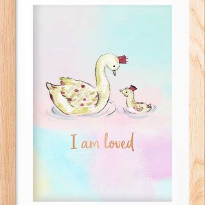 I Am Loved – Positive Affirmation Printable | Kids & Teens Confidence Wall Art | Digital Download