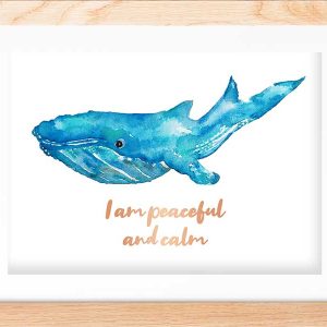 I Am Peaceful and Calm – Mindfulness Affirmation Poster | Calming Printable Wall Art
