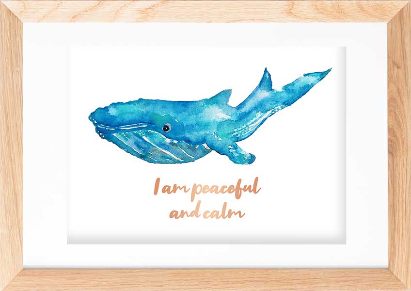 I Am Peaceful and Calm – Mindfulness Affirmation Poster | Calming Printable Wall Art