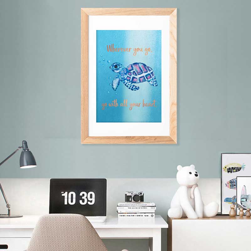 Turtle Art – “Wherever You Go, Go With All Your Heart” | Inspirational Animal Print - Image 6