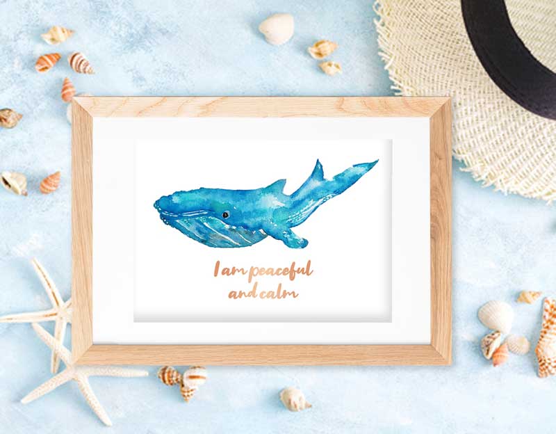 I Am Peaceful and Calm – Mindfulness Affirmation Poster | Calming Printable Wall Art - Image 2